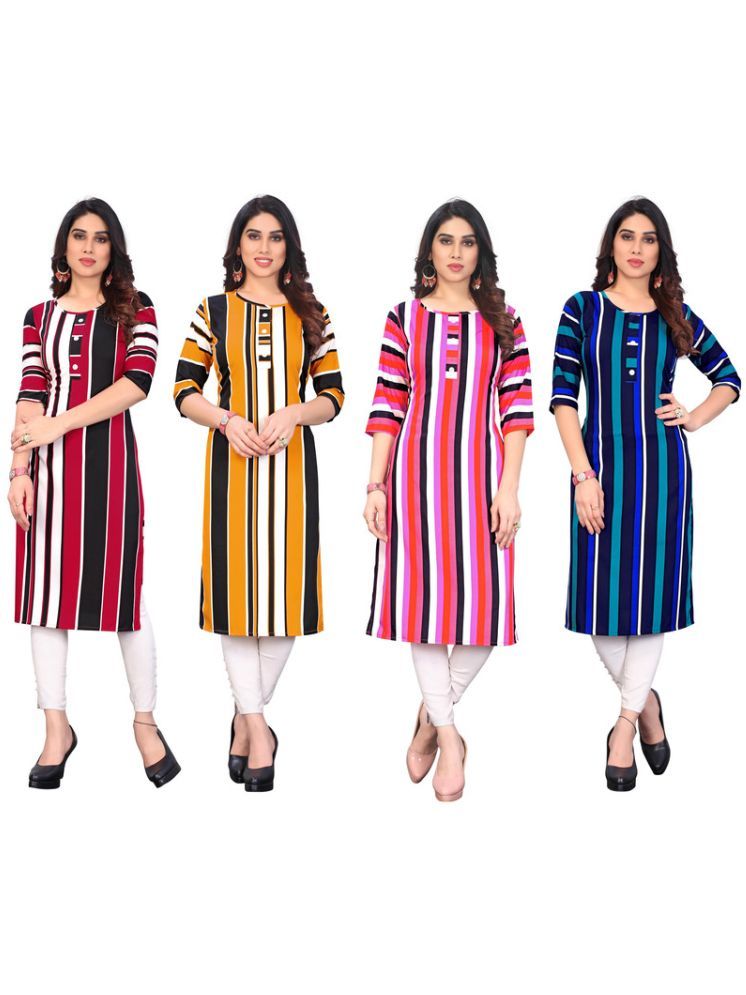     			KETAKI FASHION Crepe Printed Straight Women's Kurti - Multicolor2 ( Pack of 4 )