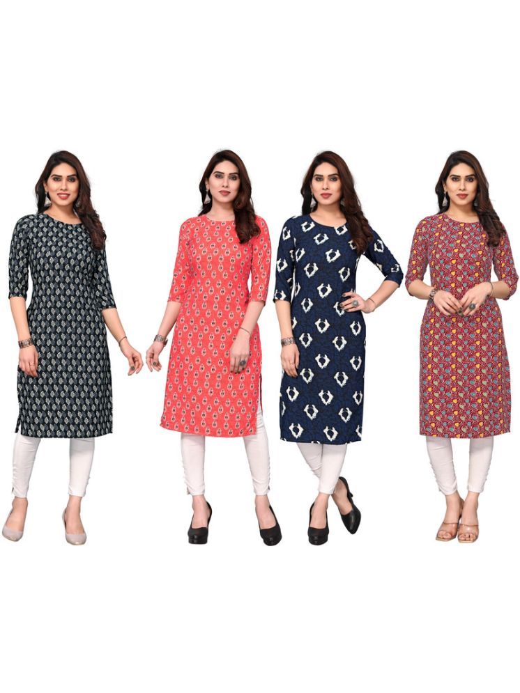     			KETAKI FASHION Crepe Printed Straight Women's Kurti - Multicolor1 ( Pack of 4 )