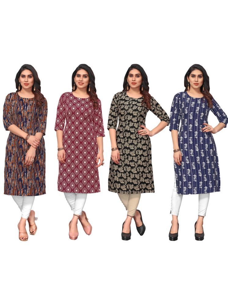     			KETAKI FASHION Crepe Printed Straight Women's Kurti - Multicolor2 ( Pack of 4 )