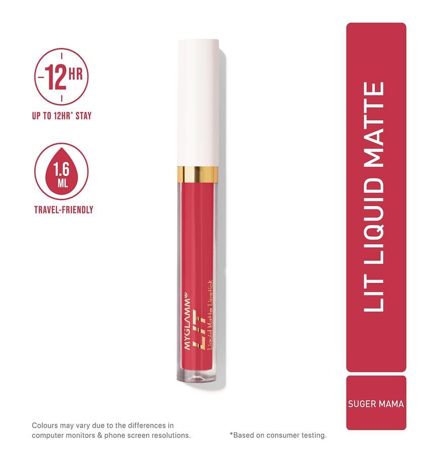     			MYGLAMM Hot Pink Matte Lipstick 1.6