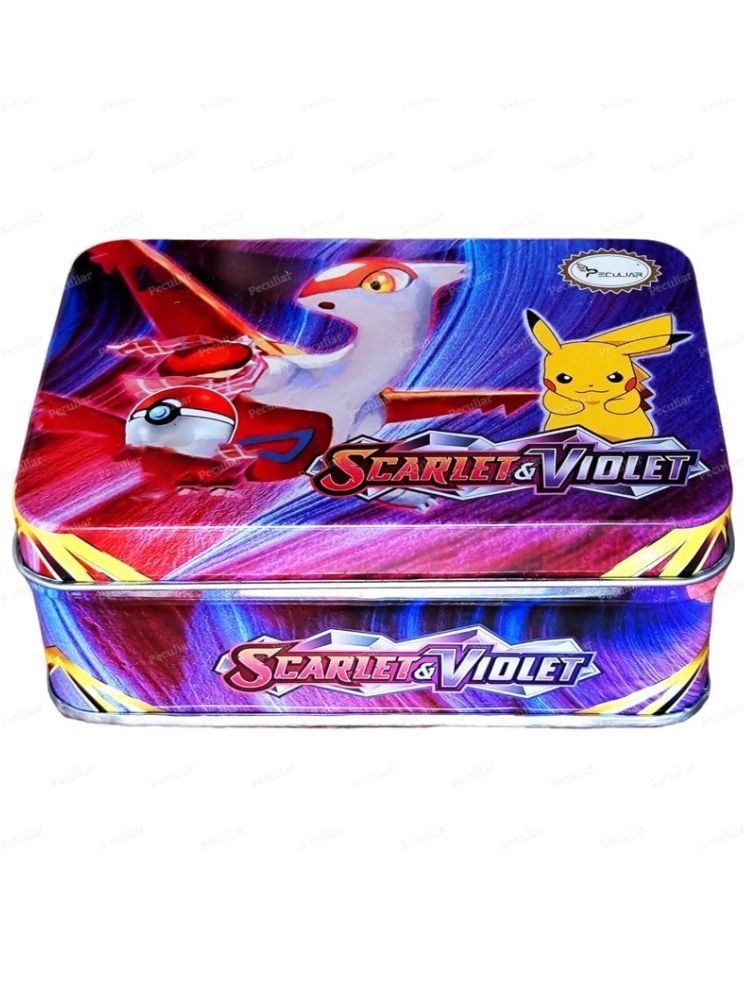     			PANSHUB Mini Poke-Moon FUSION STRIKE Totally Surprising Card in Attractive Metal Tin Box (Multi color)