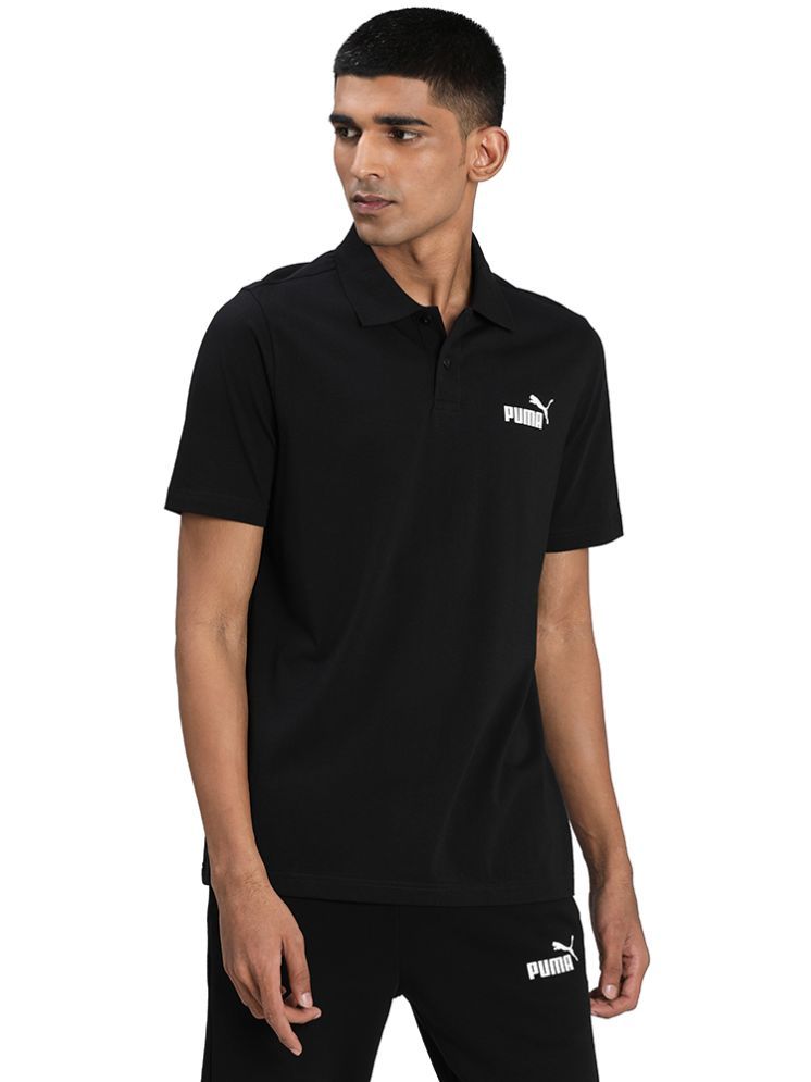     			Puma Black Cotton Regular Fit Men's Sports Polo T-Shirt ( Pack of 1 )