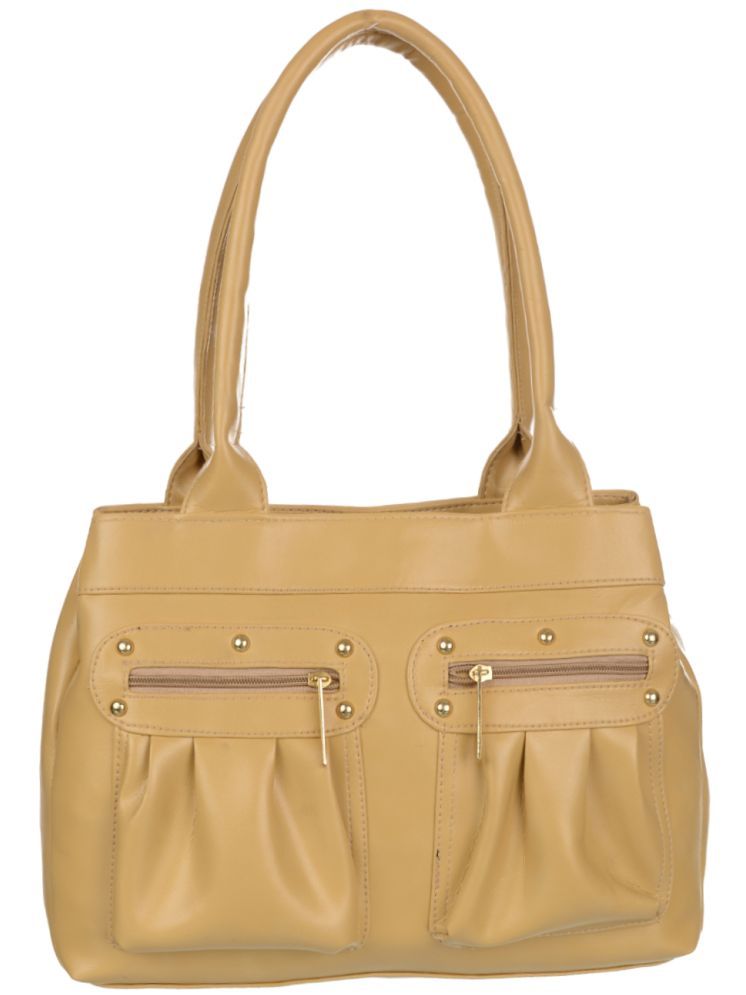     			Tasche Cream PU Shoulder Bag