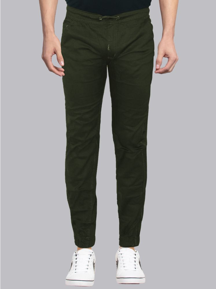     			WARBURG Regular Flat Men's Joggers - Dark Green ( Pack of 1 )