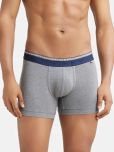 Jockey US60 Men Super Combed Cotton Elastane Solid Trunk - Mid Grey Melange (Pack of 2)