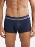 Jockey HG14 Men Microfiber Elastane Stretch Rib Solid Trunk with StayDry Treatment - Midnight Navy