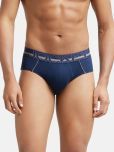 Jockey US14 Men Super Combed Cotton Solid Brief with Ultrasoft Waistband - Navy