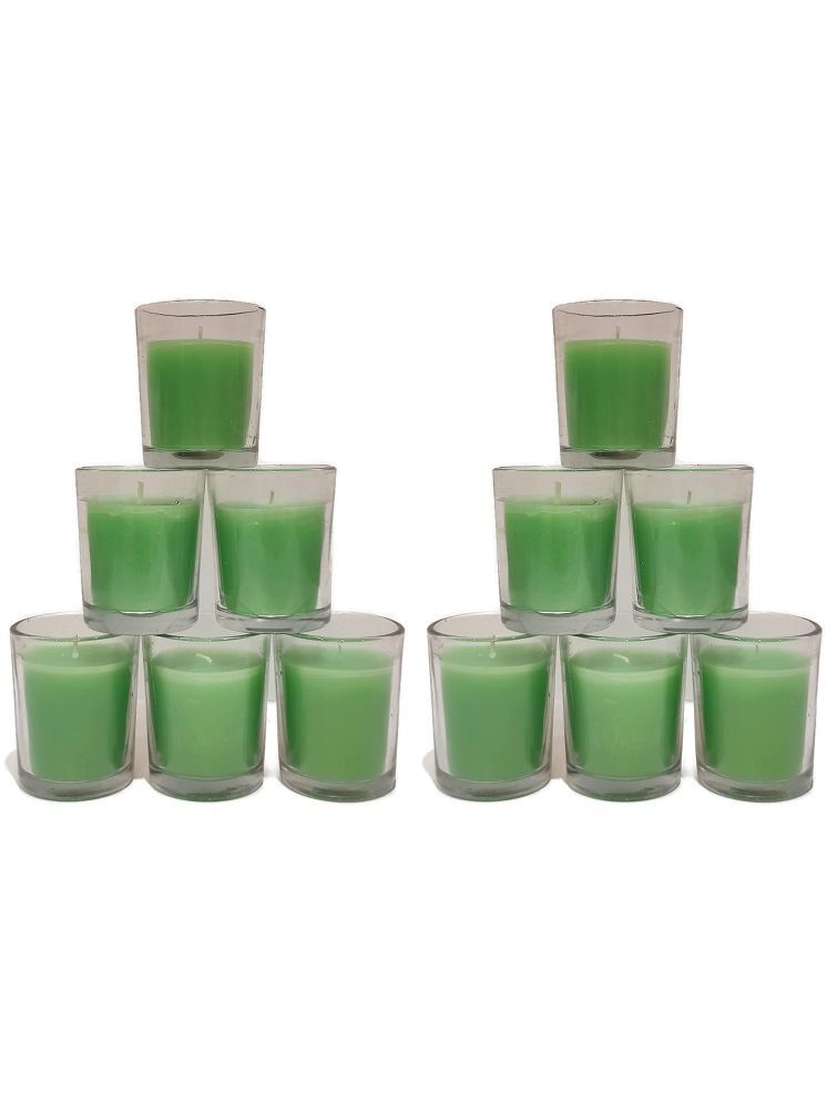     			Floish Green Lemongrass Votive Candle 6 cm ( Pack of 12 )