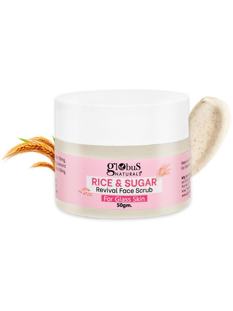     			Globus Naturals Rice & Sugar Revival Face Scrub,For Korean Glass Skin, 50 gm