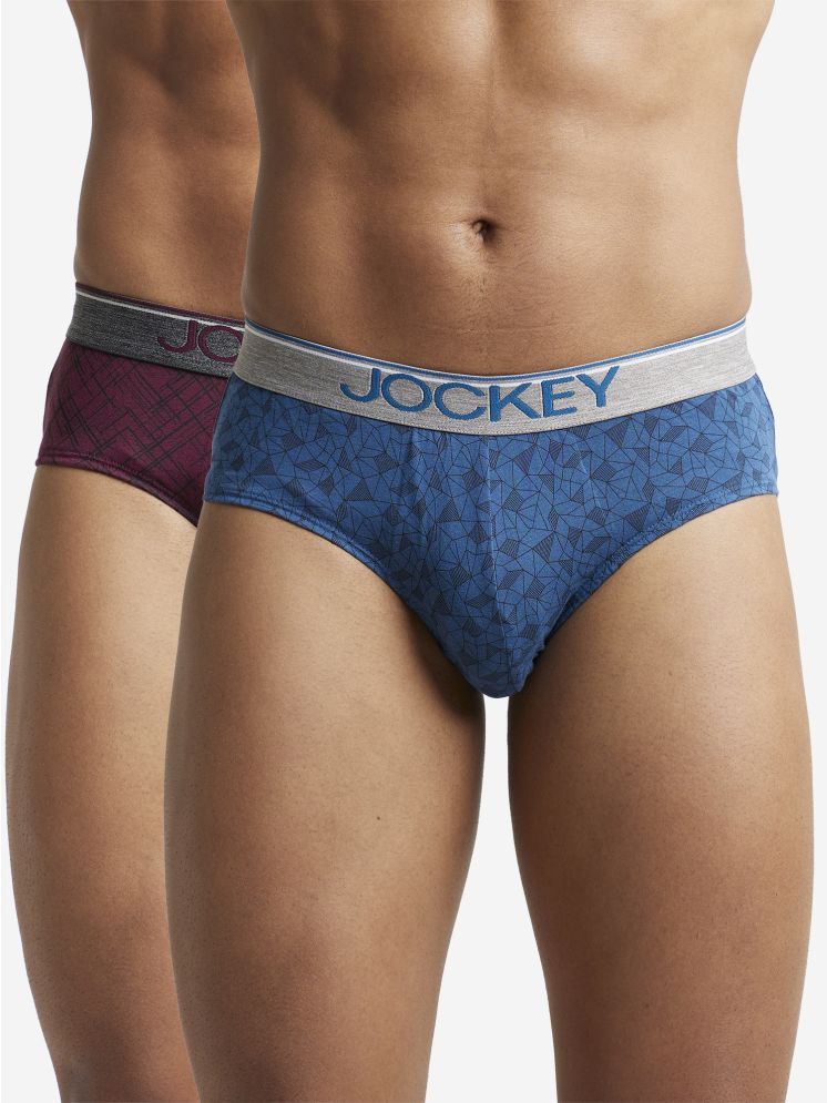     			Pack of 2 Jockey Multicolor MC09 Cotton Men's Briefs