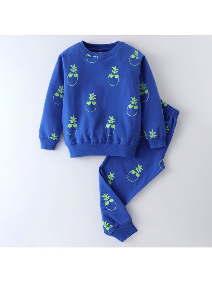     			Nite Flite Pack of 1 Boys 100% Cotton Nightsuit Set ( Blue )