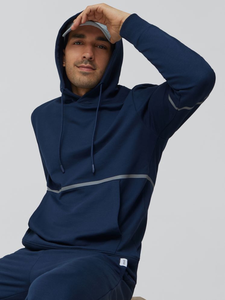     			XYXX Cotton Blend Hooded Men's Sweatshirt - Blue ( Pack of 1 )