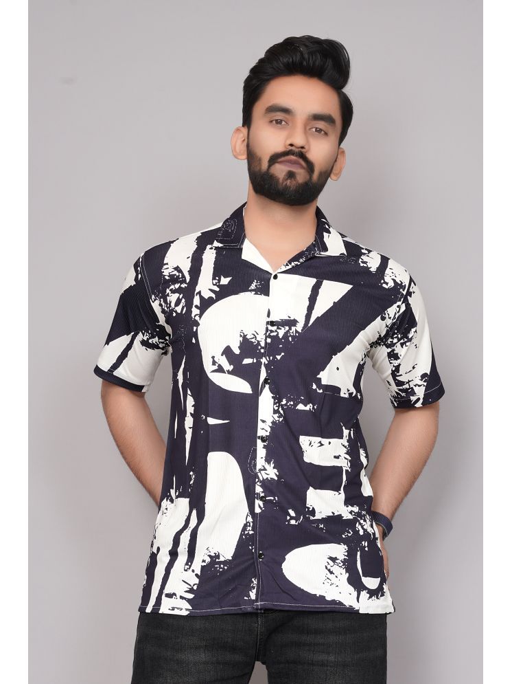     			colorwings Cotton Blend Regular Fit Printed Half Sleeves Men's Casual Shirt - Black ( Pack of 1 )