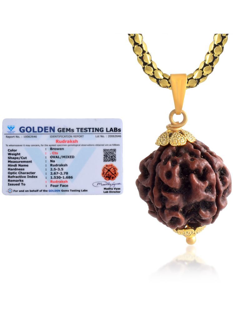     			ADMIER 4 Mukhi Rudraksha Pendant With Chain ( Pack of 1 )