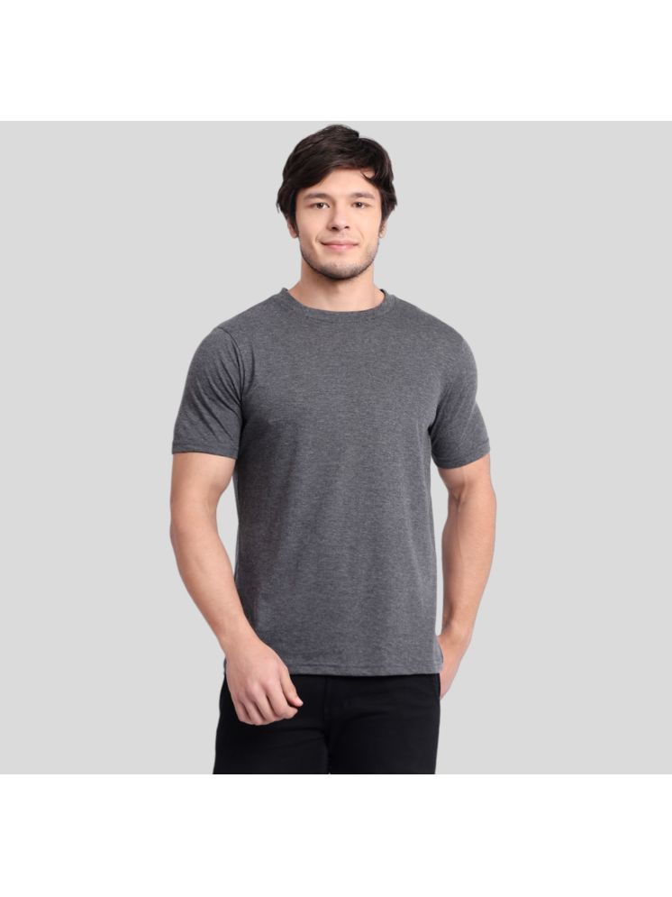     			Betrost Cotton Regular Fit Solid Half Sleeves Men's Round T-Shirt - Grey ( Pack of 1 )