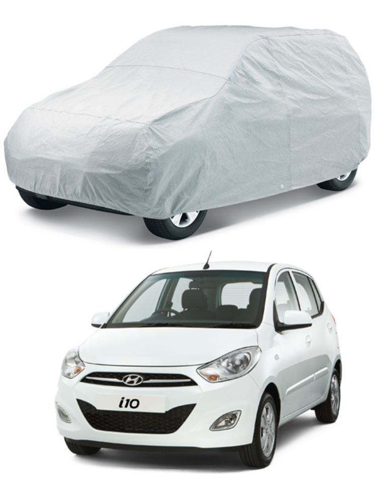     			CARNEST Car Body Cover for Hyundai i10 [2010-2015] Without Mirror Pocket ( Pack of 1 ) , White