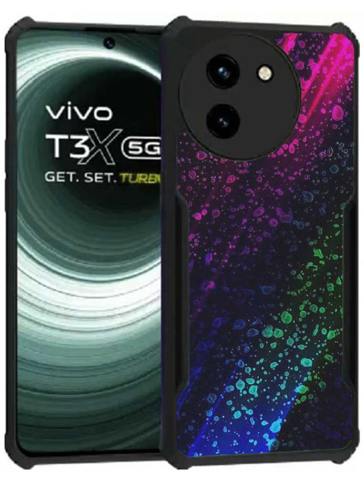     			COBERTA Multicolor Printed Back Cover Polycarbonate Compatible For Vivo T3x 5G ( Pack of 1 )