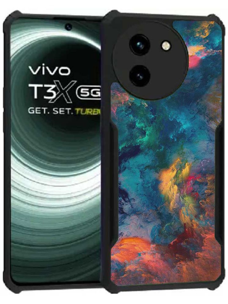     			COBERTA Multicolor Printed Back Cover Polycarbonate Compatible For Vivo T3x 5G ( Pack of 1 )