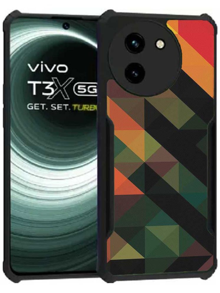     			COBERTA Multicolor Printed Back Cover Polycarbonate Compatible For Vivo T3x 5G ( Pack of 1 )