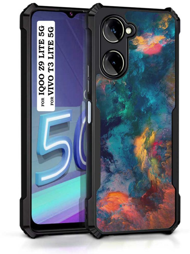     			COBERTA Multicolor Printed Back Cover Polycarbonate Compatible For Vivo T3 Lite 5G ( Pack of 1 )