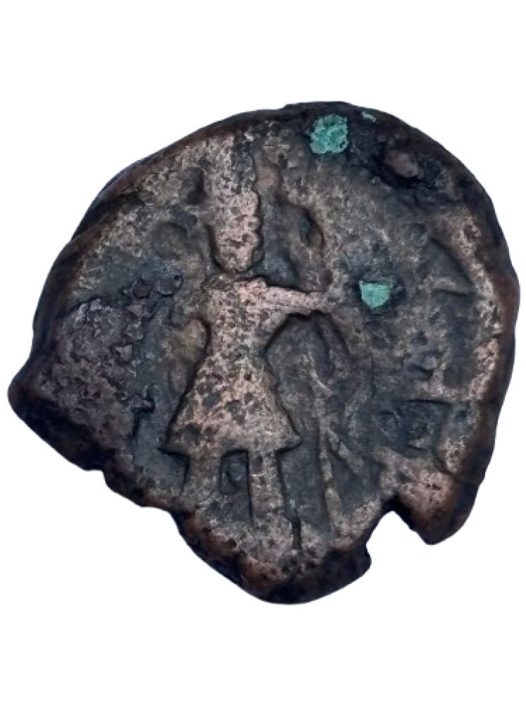     			EXTREMELY RARE AND ANCIENT HALF UNIT KUSHAN TETRADRACHAM COIN IN AMAZING CONDITION