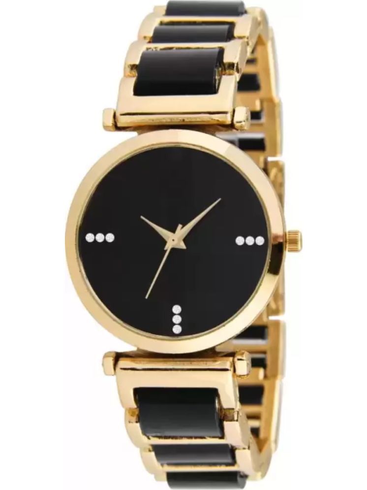     			LOUIS KOUROS Black Metal Analog Womens Watch