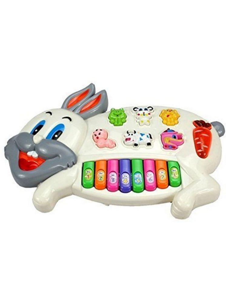     			Musical Rabbit Piano Toy with Flashing Light & Sound for Kid , Early Development Musical Toy