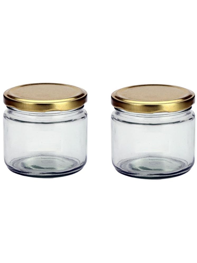     			Somil Glass Contanier Glass Transparent Spice Container ( Set of 2 )