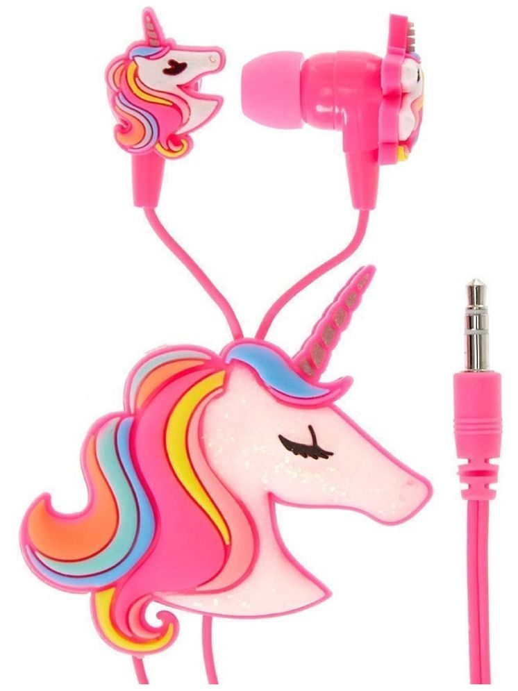     			Unicorn Cartoon sound lead with 3.5mm jack for Kids (Pack of 2)