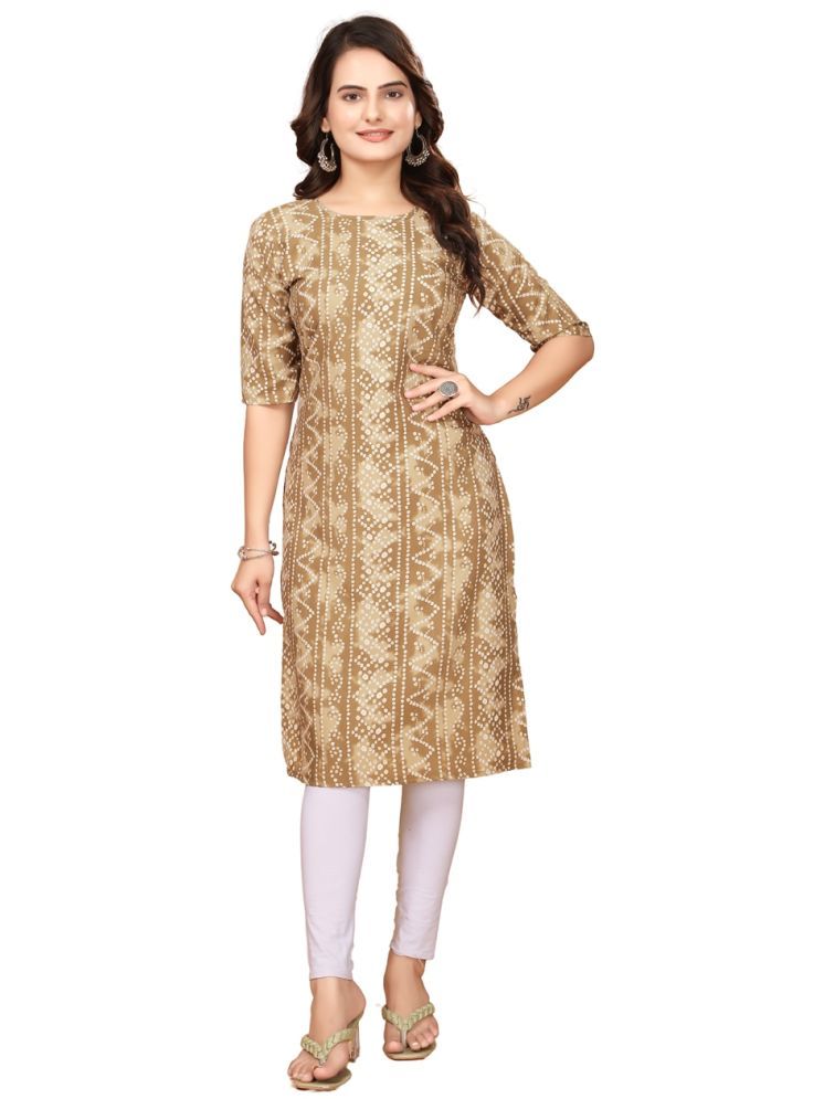     			VACHHARAJ GROUP Crepe Printed Straight Women's Kurti - Multicolor ( Pack of 1 )