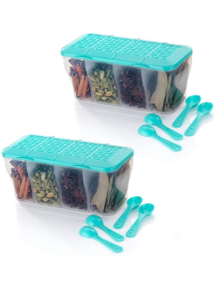     			Vittamix Plastic Sea Green Multi-Purpose Container ( Set of 2 )