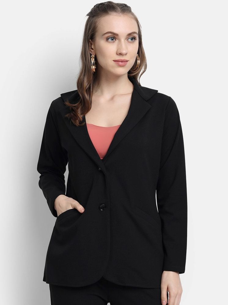     			plusperfaction - Cotton Blend Black Blazers