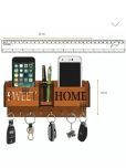 Fitgo Brown Wood Key Holder - Pack of 1