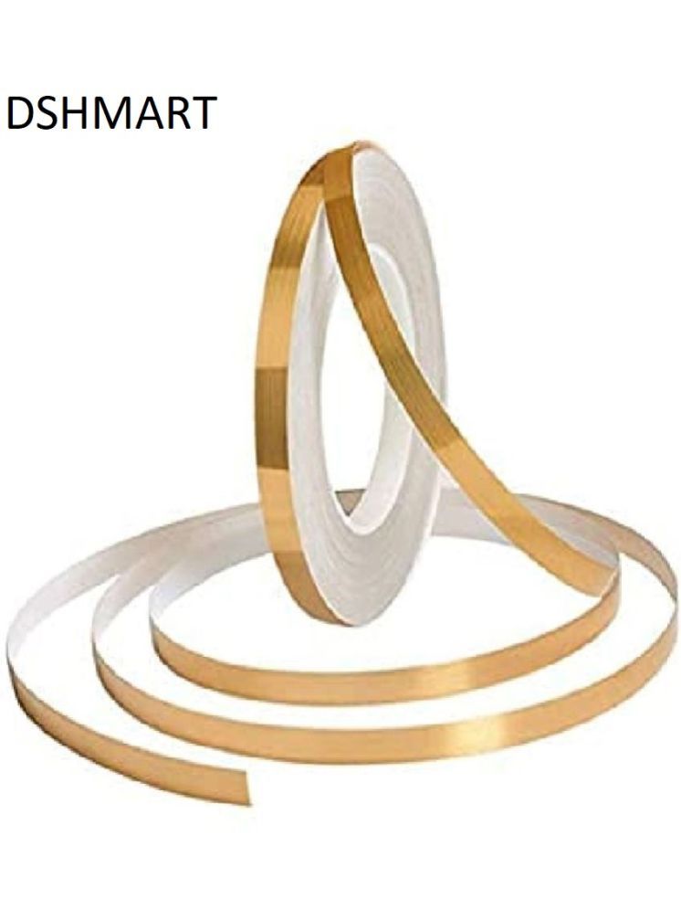     			DHSMART 50 Meters Golden Sticker  Tape Metal Polish Block Stick Strip Adhesive Tile Decoration Floor Tape 1 no.s