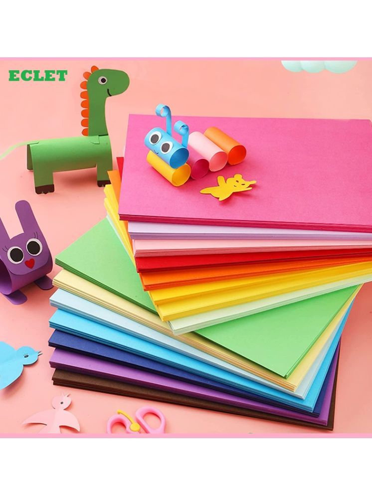     			ECLET A4 100 Coloured Sheets (10 Sheets each color)Copy Printing /Art and Craft Paper Double Sided Coloured Origami Folding DIY Craft Smooth Finish use in Home, School, Office Stationery Children's Day Gift, Birthday Gift, Party Favors,christmas decor etc