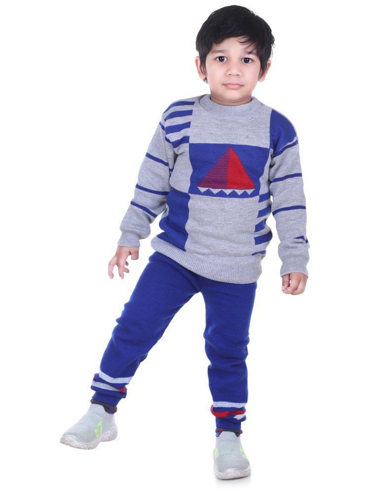     			GTWO Woolen Knitted Full Sleeves Winter Warm Pullover Sweater with Pajami/Top and Bottom Set for Boys and Girls