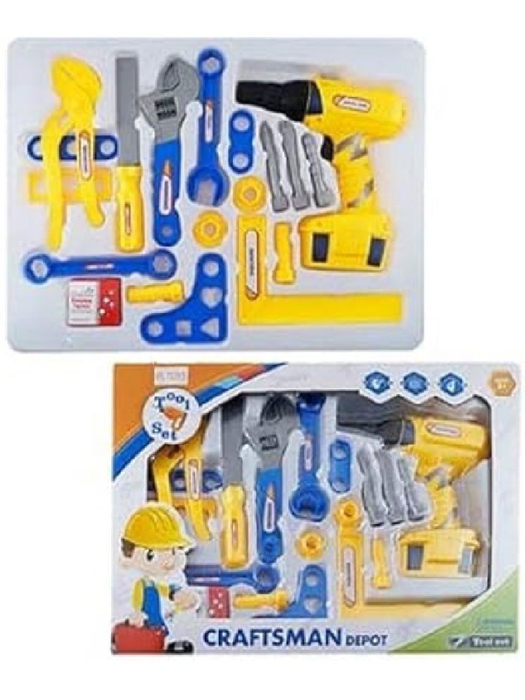     			Kidsaholic Crafts Man Depot Tool Set Mechanical Toy Set for Kids Boys Ages 3+ yrs (19 pcs)