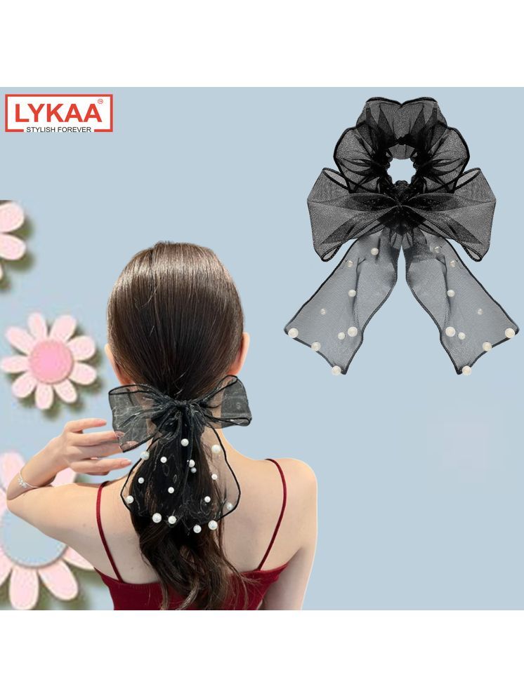     			LYKAA Black Women's Scrunchie ( Pack of 1 )