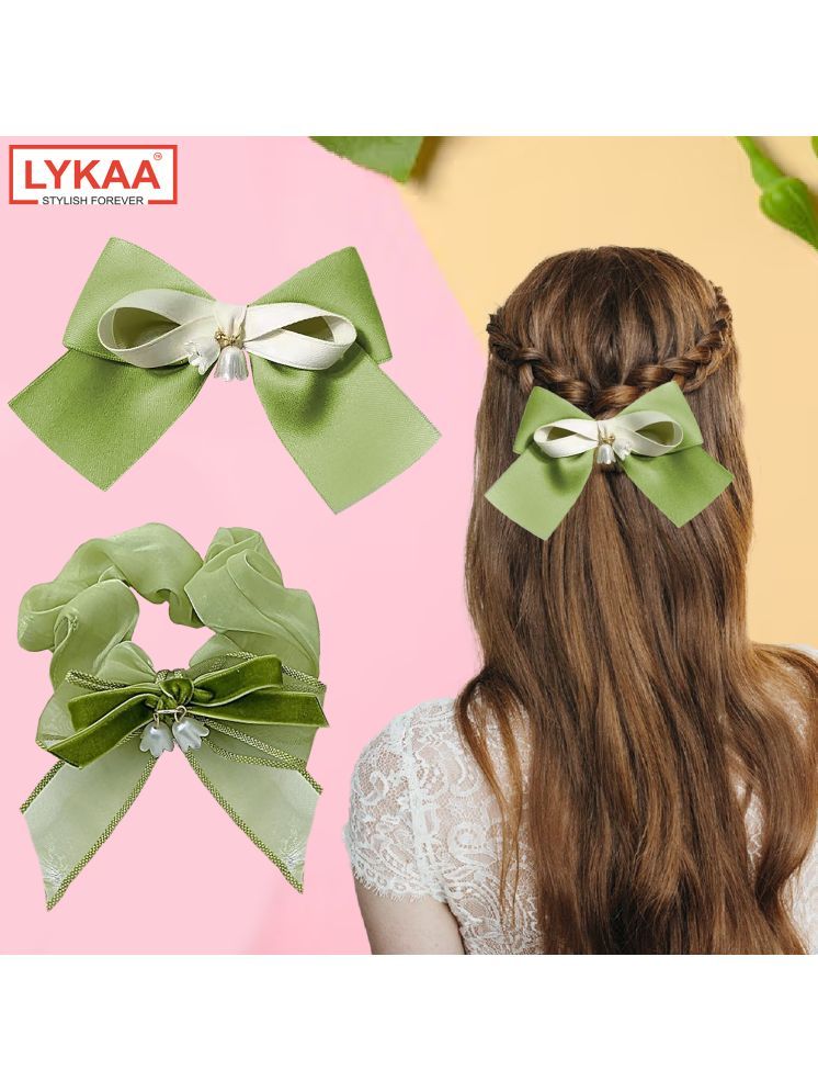     			LYKAA Green Women's Scrunchie ( Pack of 2 )