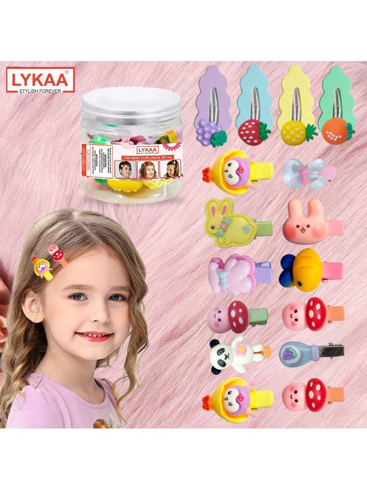     			LYKAA Multi Girls Hair Clip ( Pack of 12 )