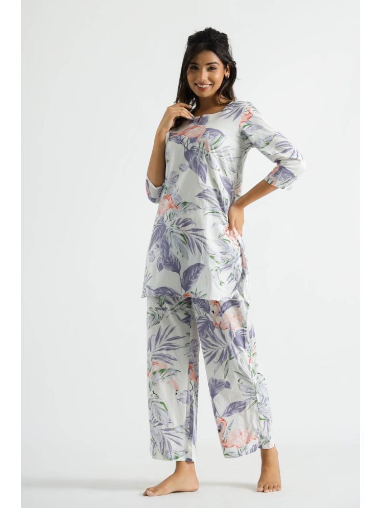     			Label Flavia Multi Color Printed Pant Top Set