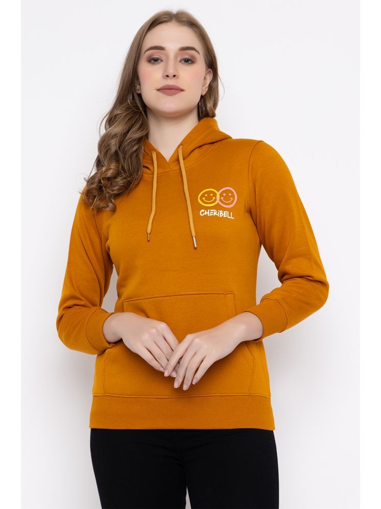     			CHERIBELL Cotton - Fleece Women's Hooded Sweatshirt ( Mustard )