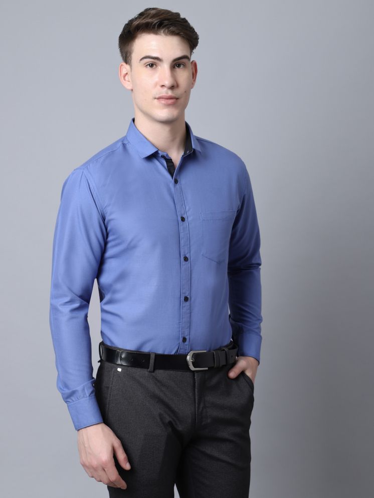     			MAJESTIC MAN Polyester Slim Fit Solids Full Sleeves Men's Casual Shirt - Blue ( Pack of 1 )