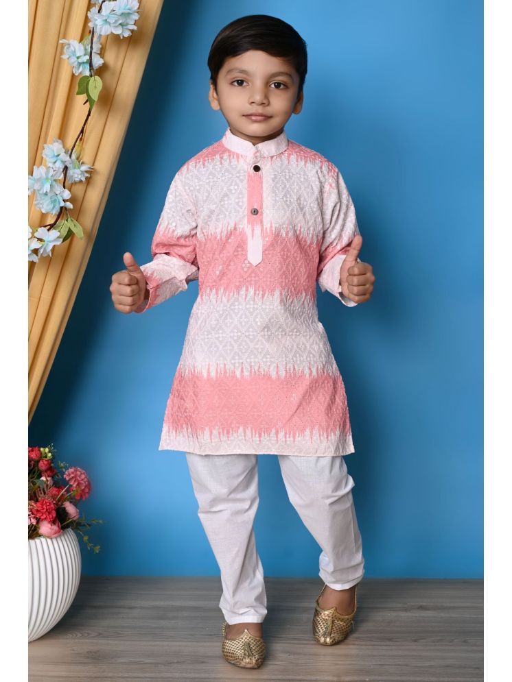     			New Collection Pink Chanderi Boys Kurta Sets ( Pack of 1 )