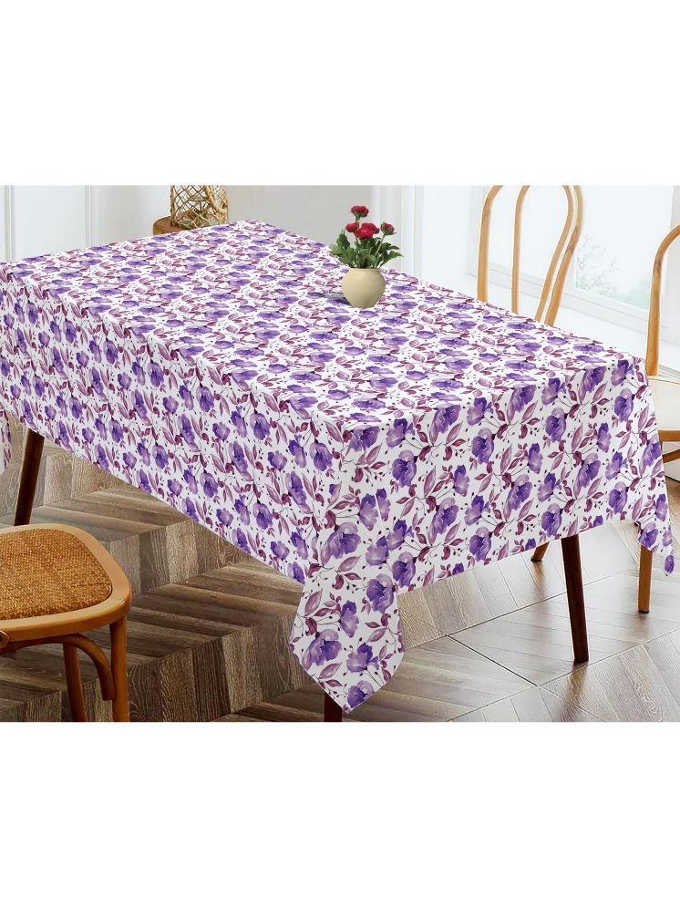     			Oasis Hometex Printed Cotton 4 Seater Rectangle Table Cover ( 152 x 138 ) cm Pack of 1 Purple