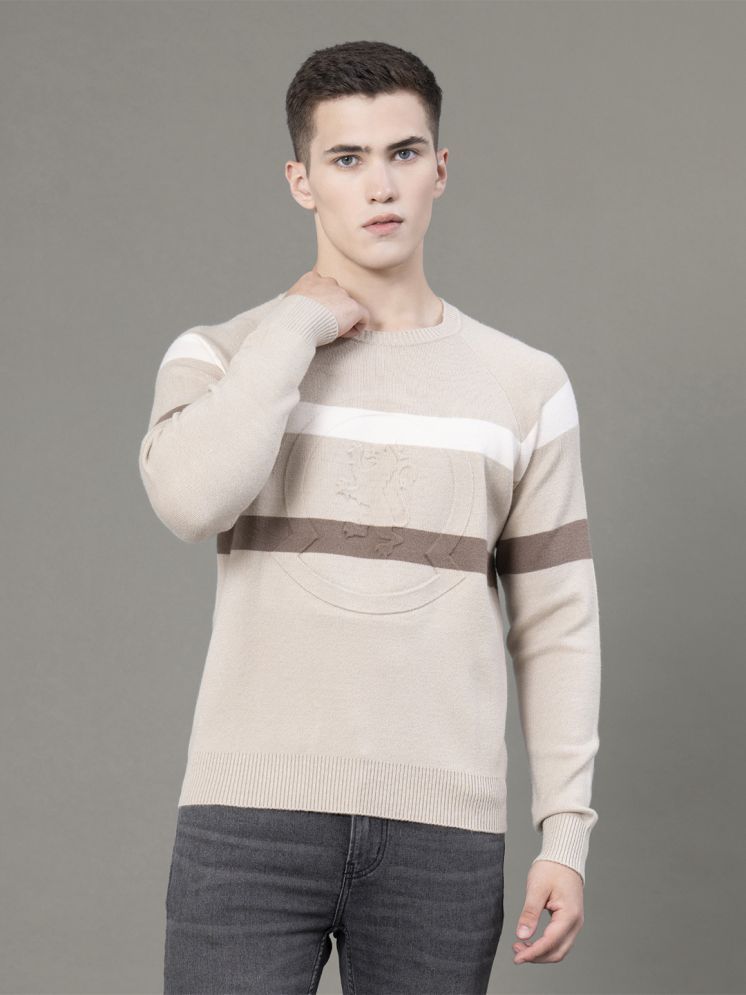     			Red Tape Polyester Blend Round Neck Men's Full Sleeves Pullover Sweater - Beige ( Pack of 1 )