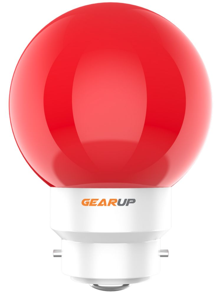     			Gearup Jazz Led Bulb 0.5W B22 Base Led Bulb For Night Lamp, Hall, Balcony, Decoration (Red, Pack Of 1)