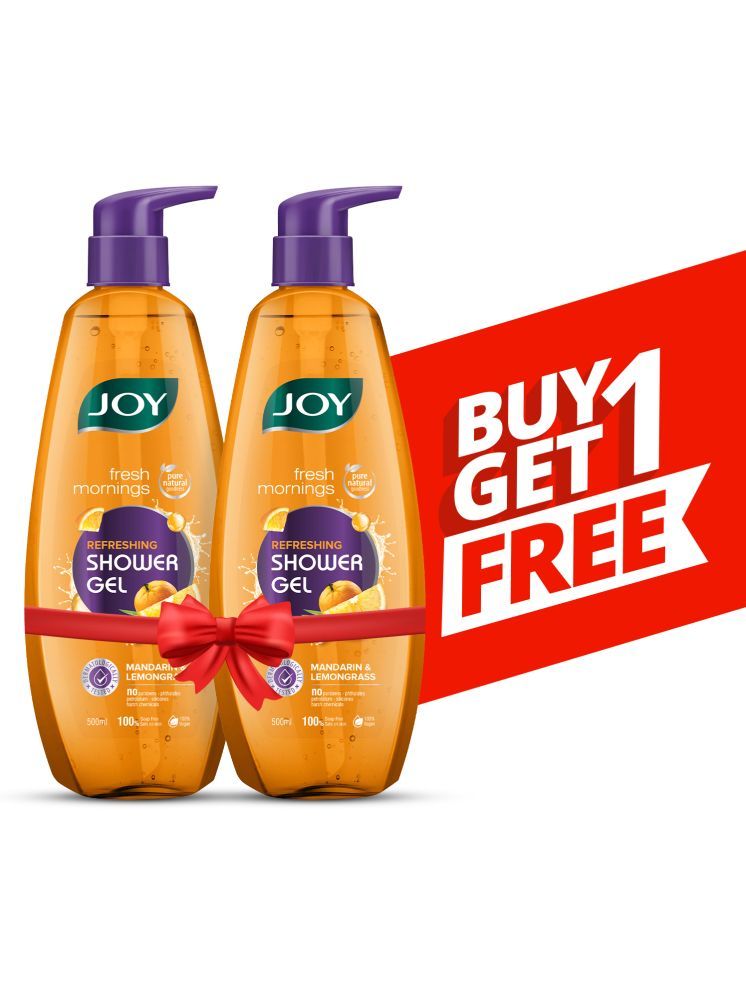     			Joy Fresh Mornings Refreshing Shower Gel, ( Body Wash ), (500ml x 2), Buy 1 & Get 1 FREE