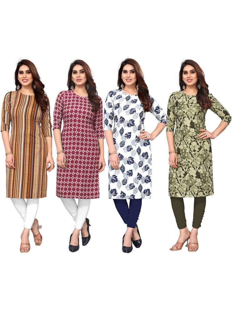     			KETAKI FASHION Crepe Printed Straight Women's Kurti - Multicolor ( Pack of 4 )