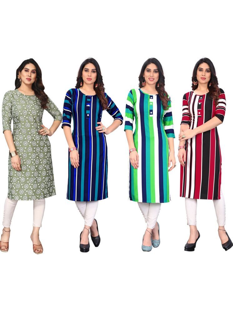     			KETAKI FASHION Crepe Printed Straight Women's Kurti - Multicolor ( Pack of 4 )